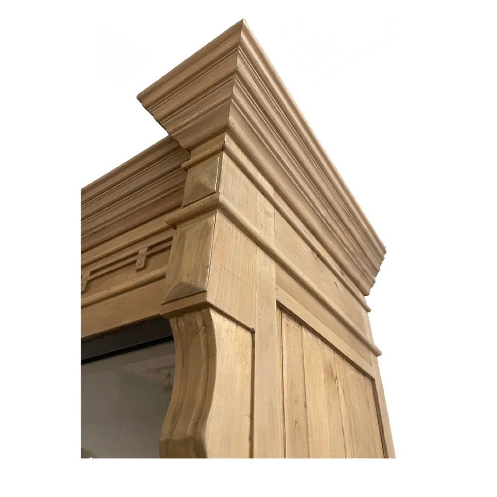 Cathedral Pane Iron Front Display Cabinet