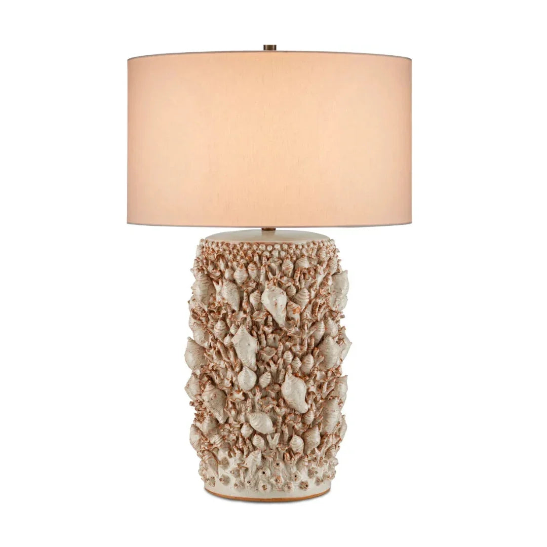 Ivory Coastal Shell Table Lamp