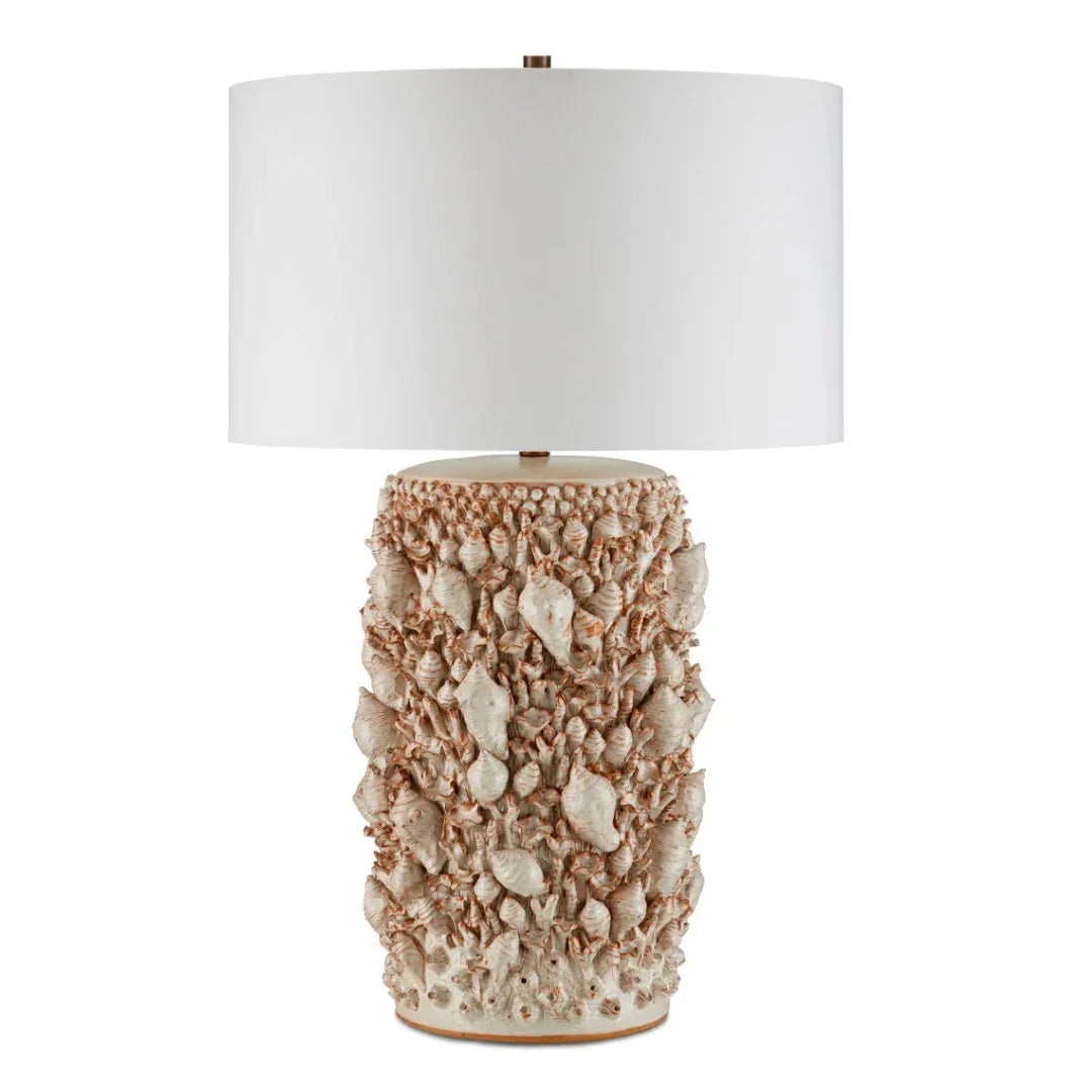 Ivory Coastal Shell Table Lamp