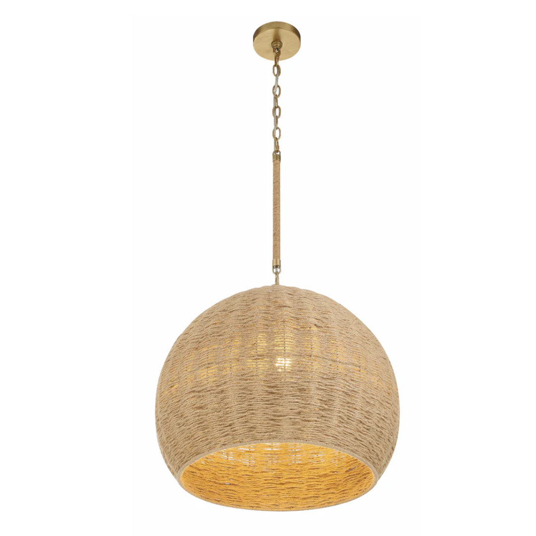 Natural Jute Dome Pendant