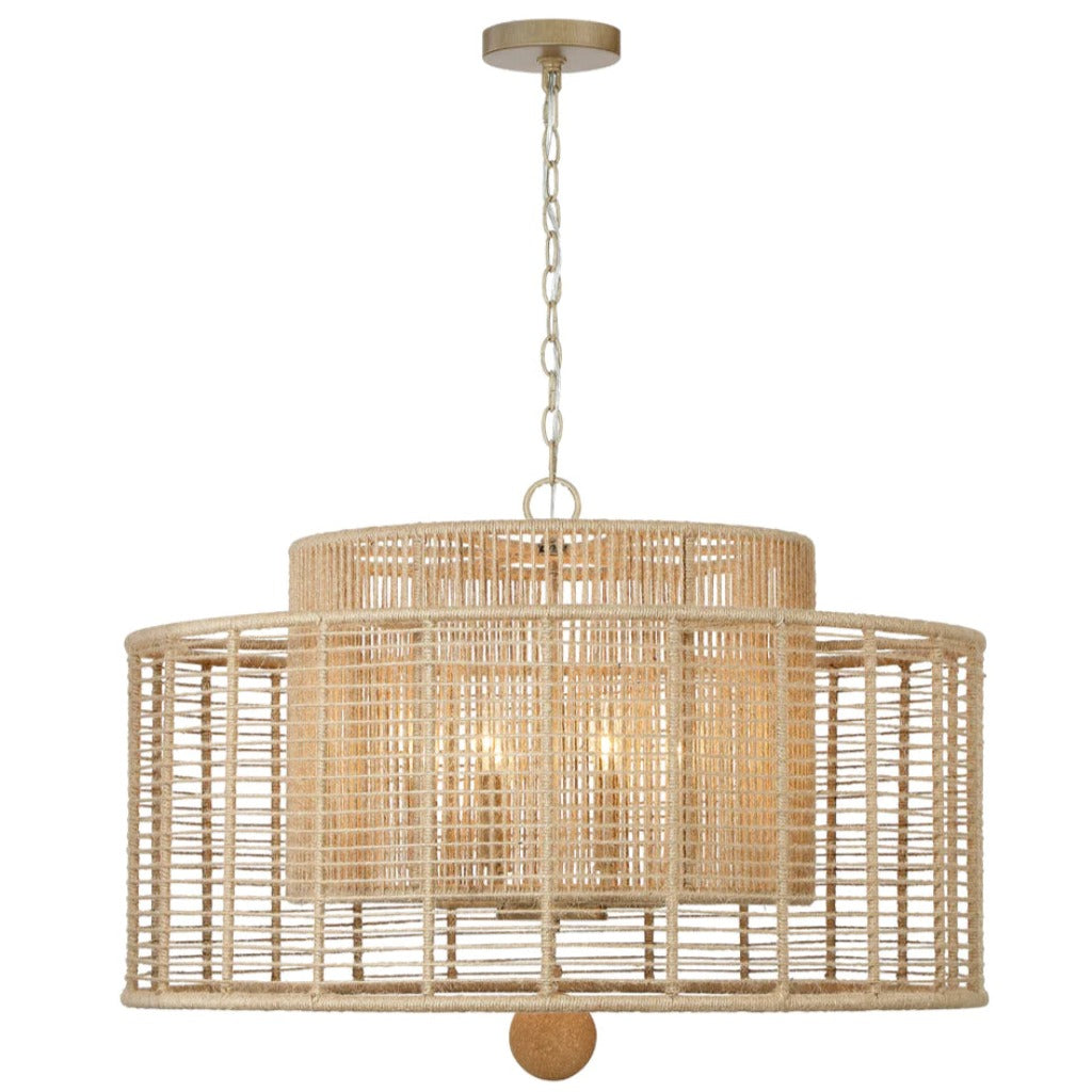 Natural Jute Tiered Chandelier