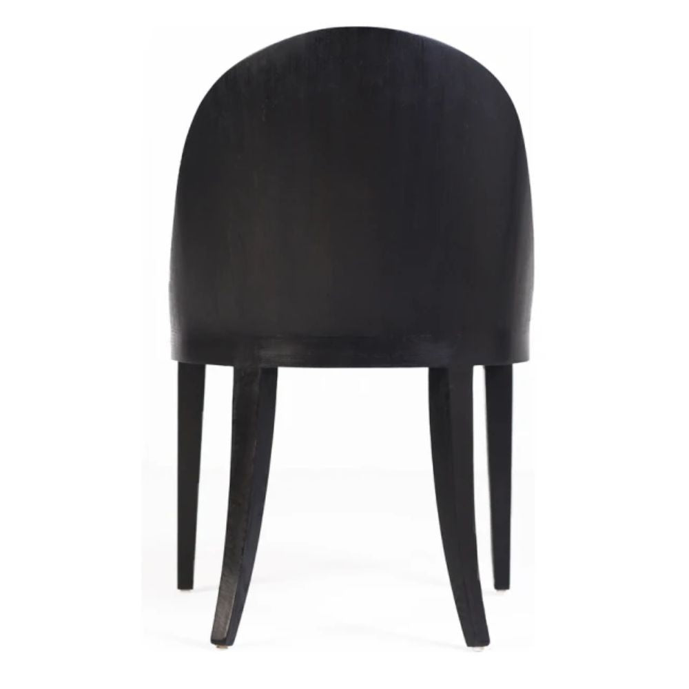 Laurent Black Oak Curved Back Dining Chair