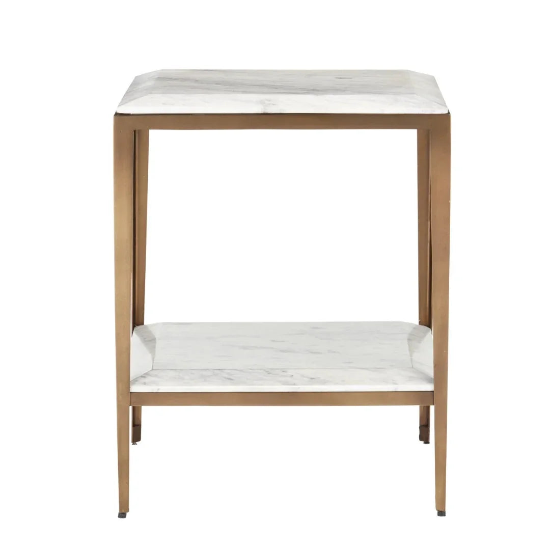 Lilac Marble Brass Table
