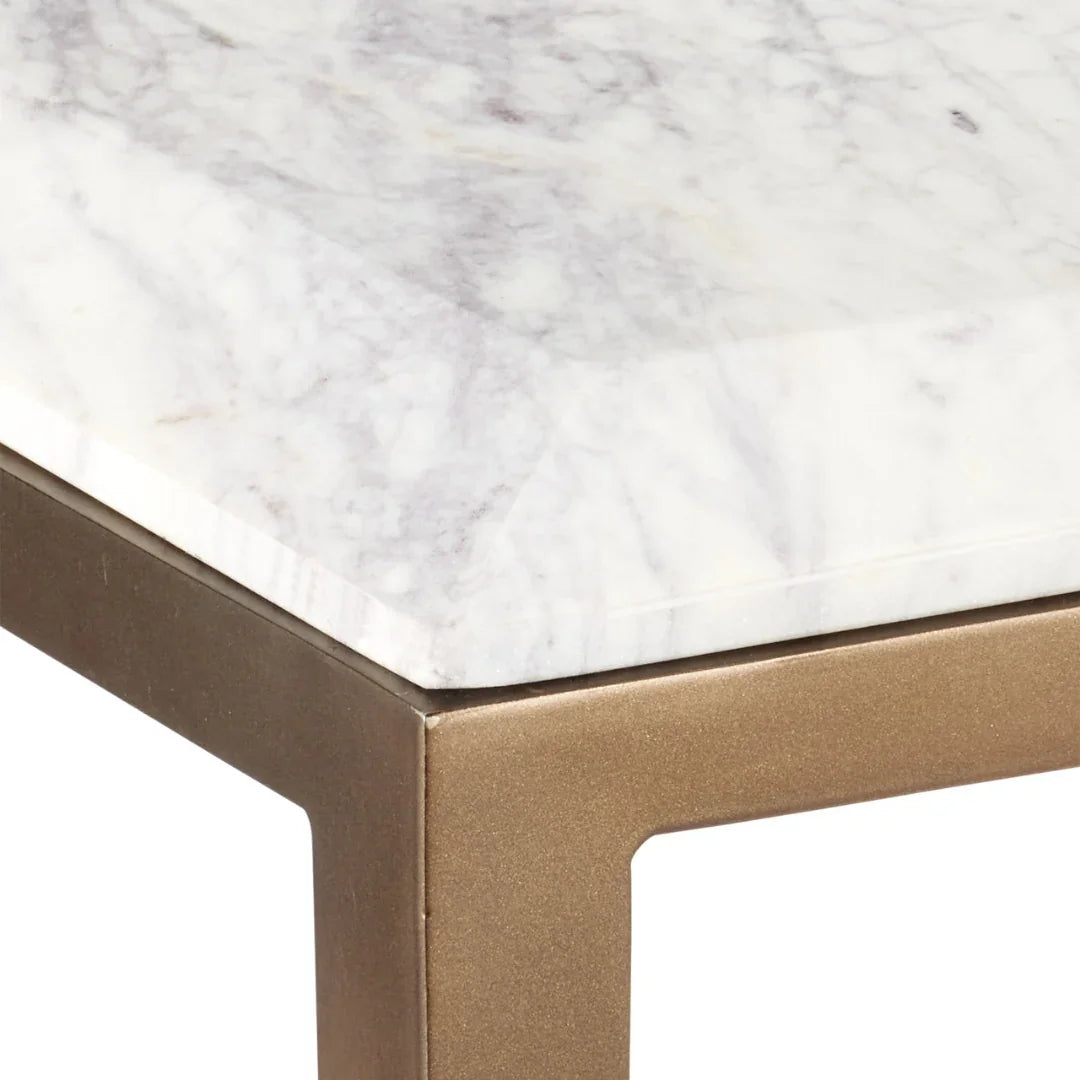 Lilac Marble Brass Table
