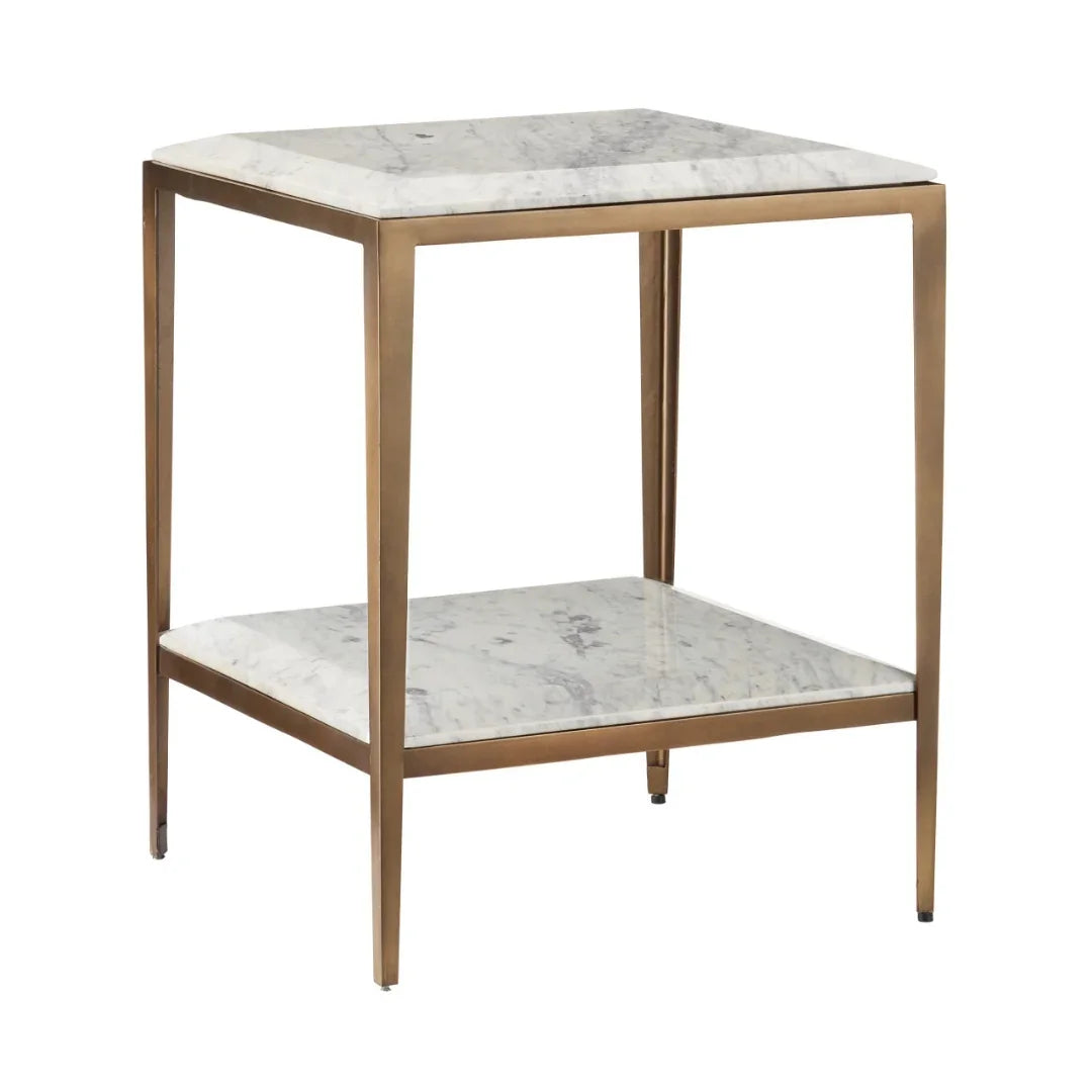 Lilac Marble Brass Table