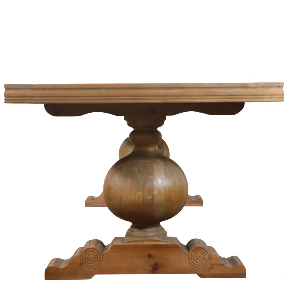 Long French Country Ball Leg Dining Table