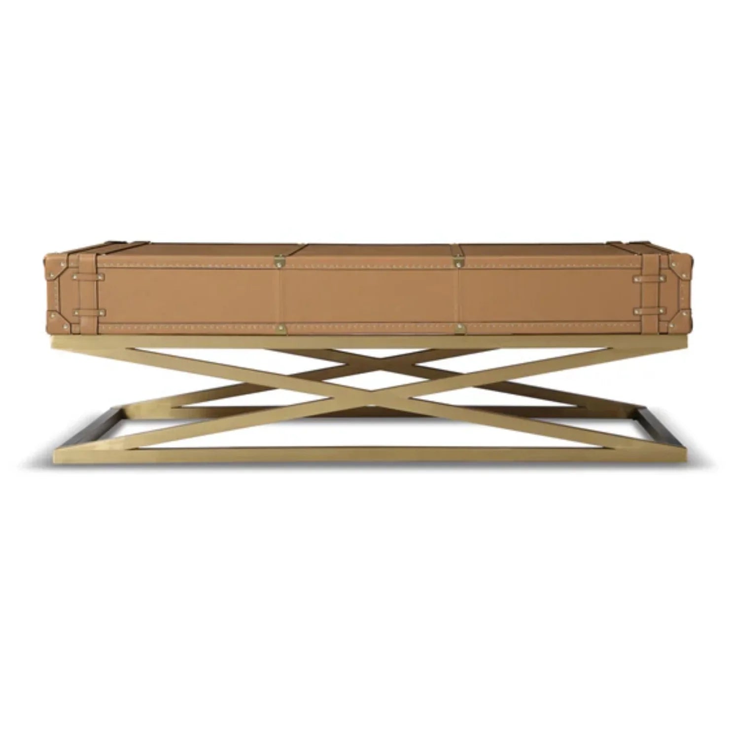 Voyager Leather Trunk Coffee Table