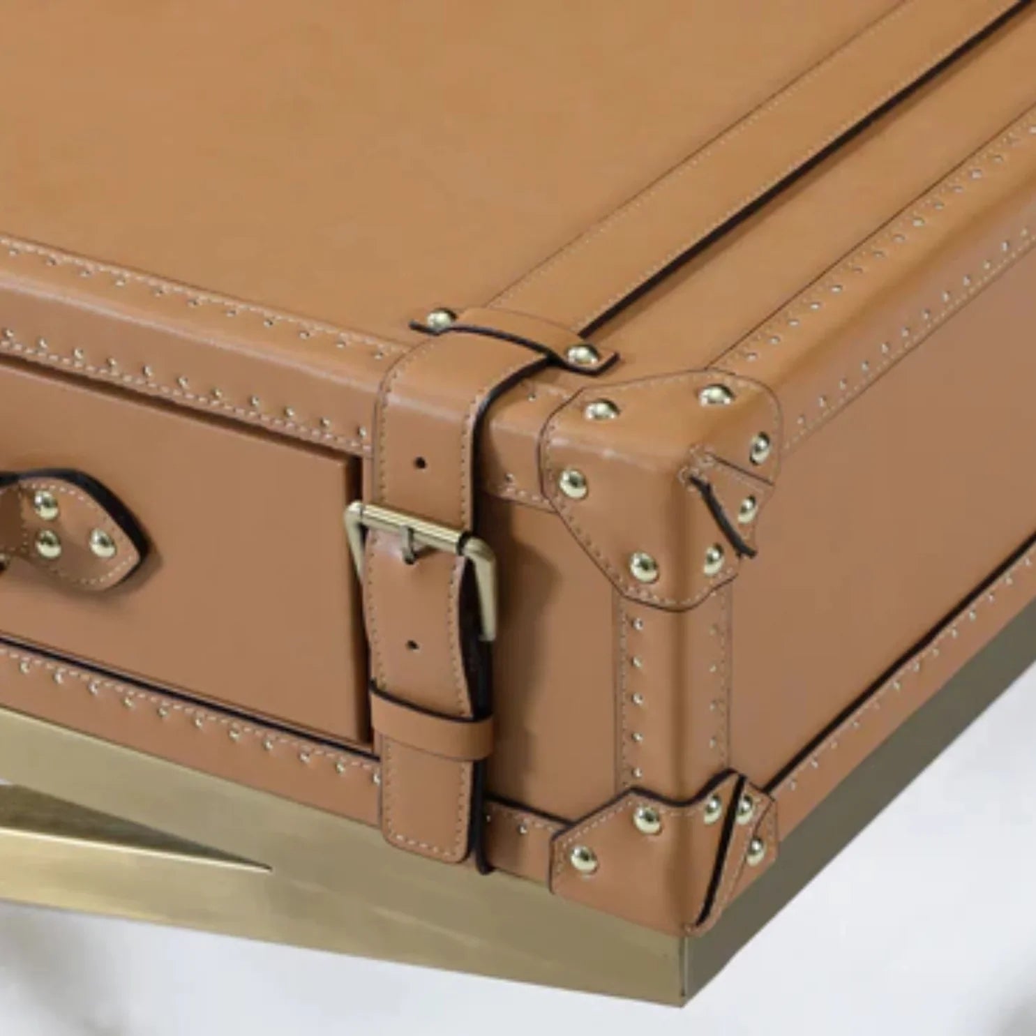 Voyager Leather Trunk Coffee Table