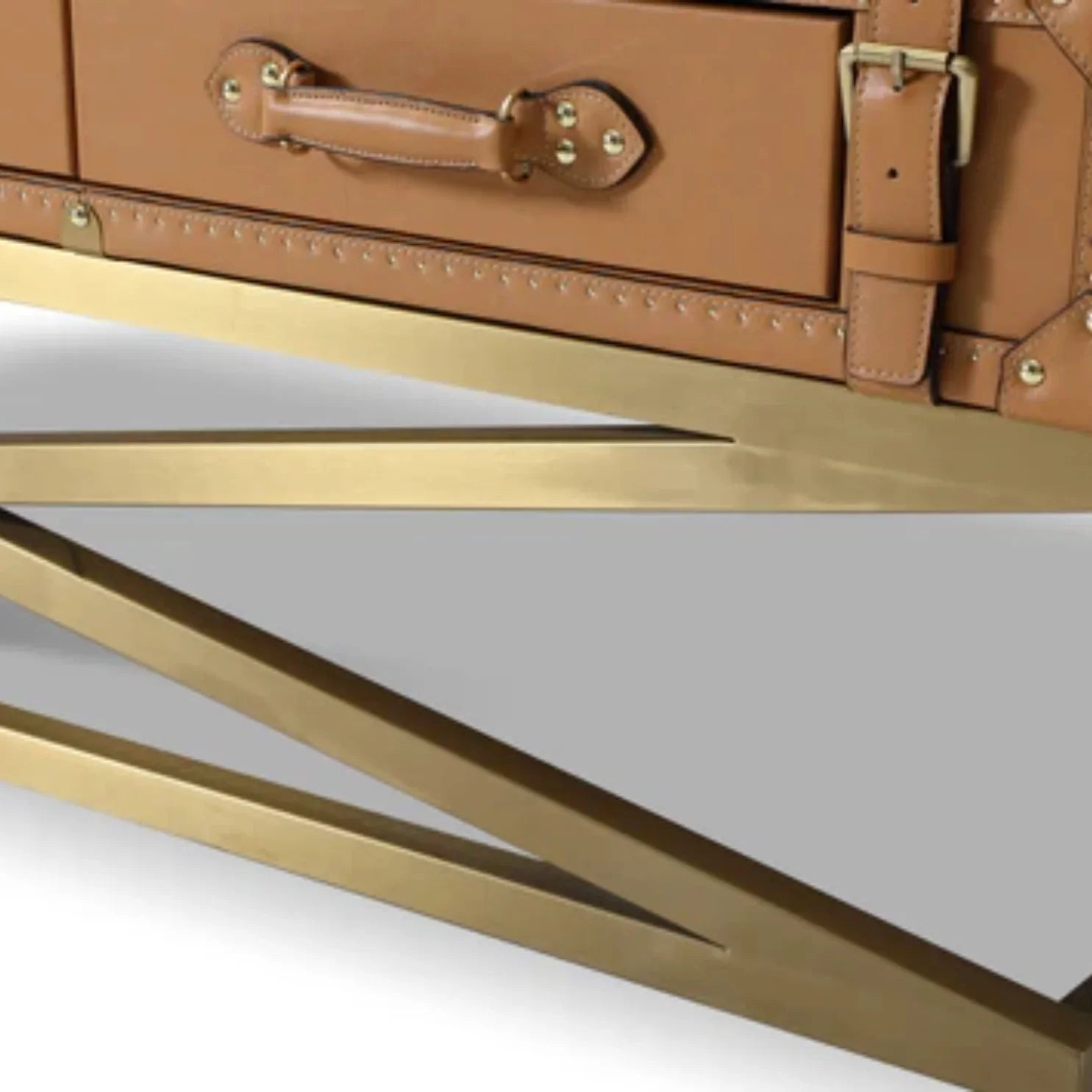 Voyager Leather Trunk Coffee Table