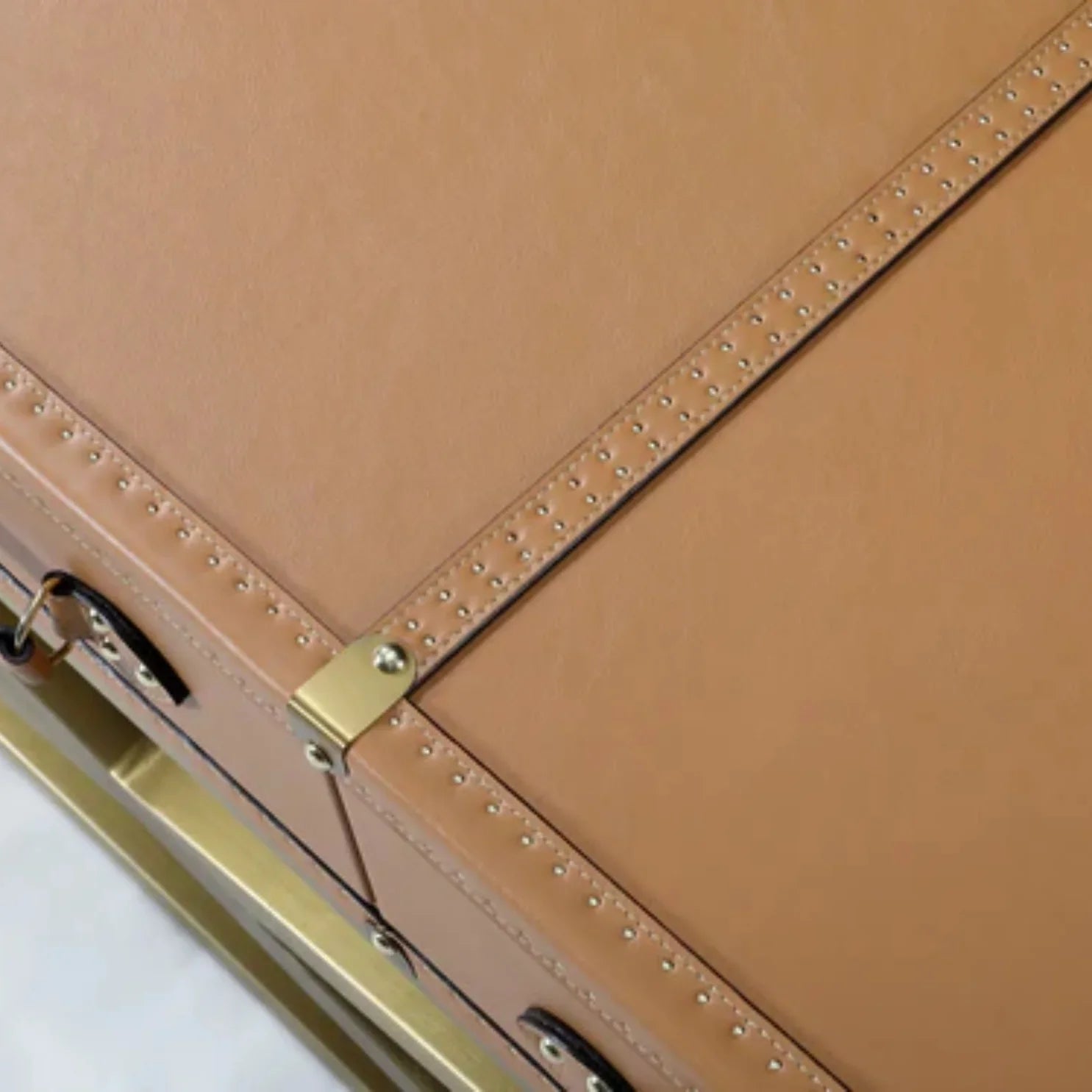 Voyager Leather Trunk Coffee Table