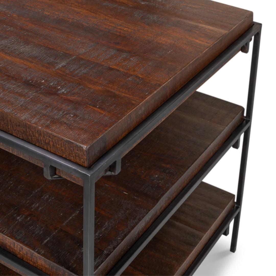 Industrial Force Wood and Iron Desk