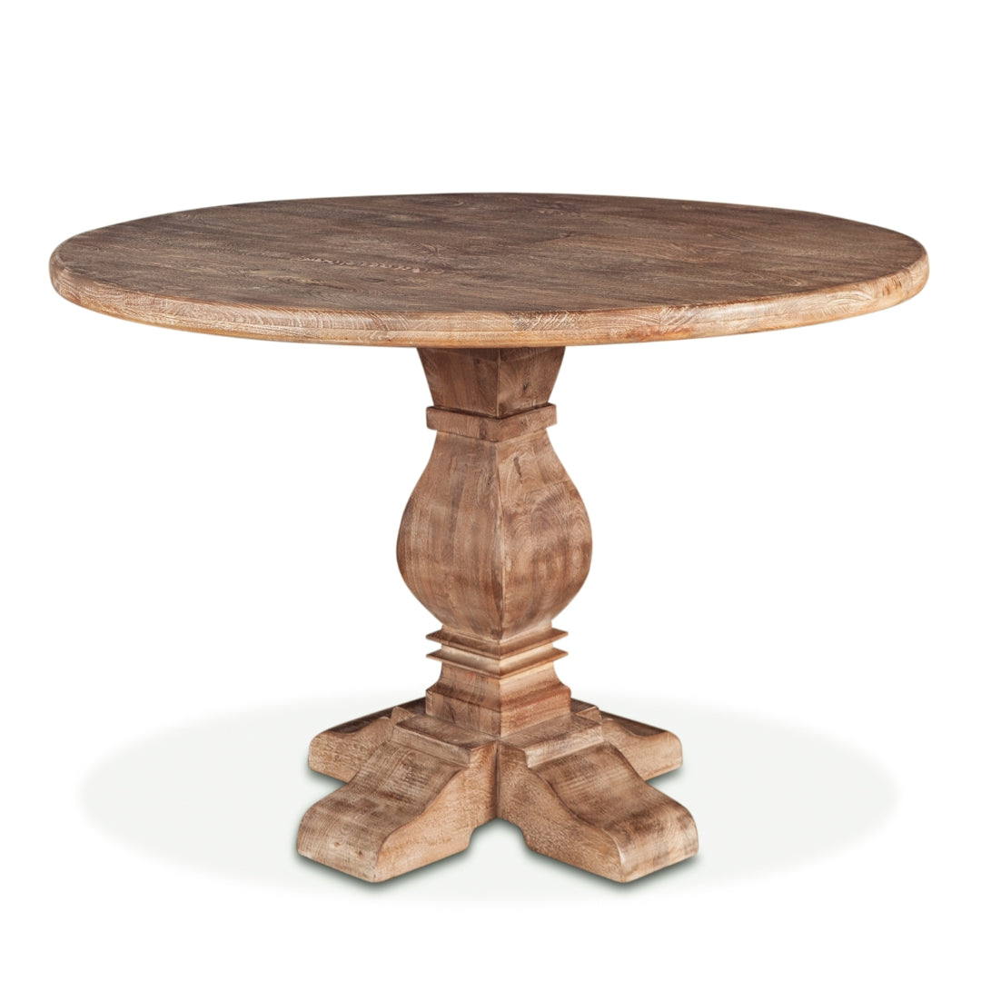 Rustic French Pedestal Counter High Bistro Table
