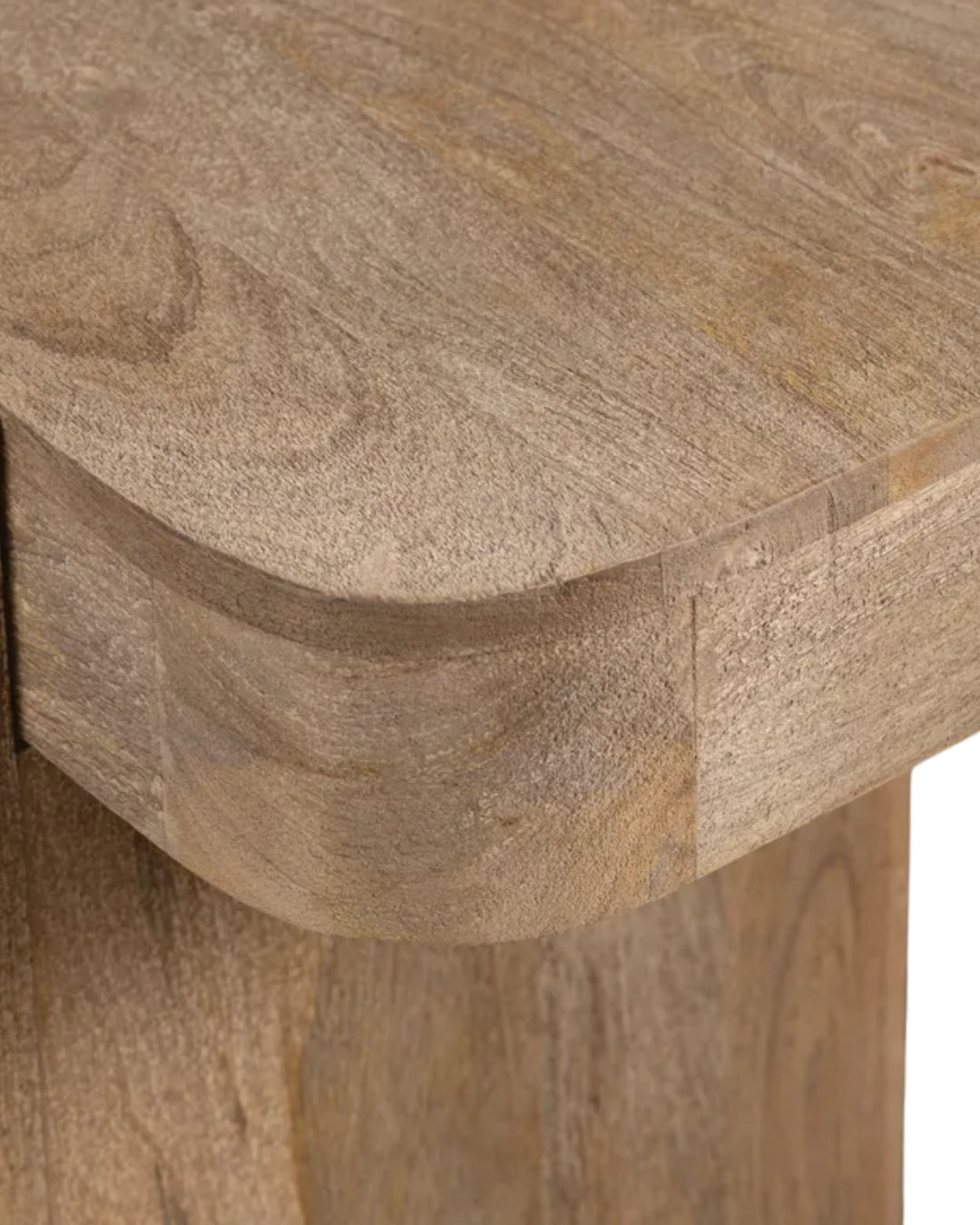 Mango Wood Rustic Slab Leg Coffee Table
