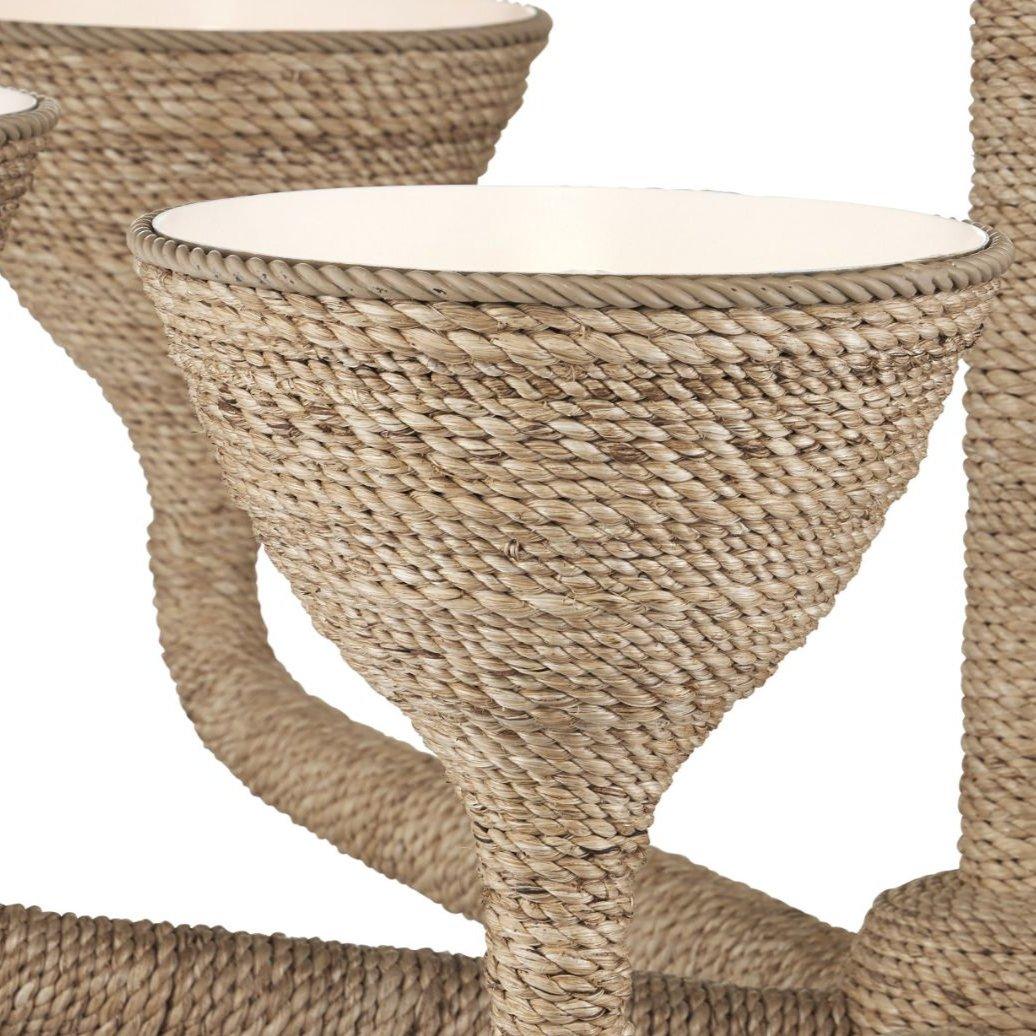 Natural Abaca Uplight Chandelier