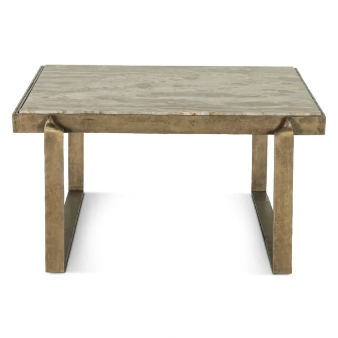 Zanadu Brass Marble Top Coffee Table
