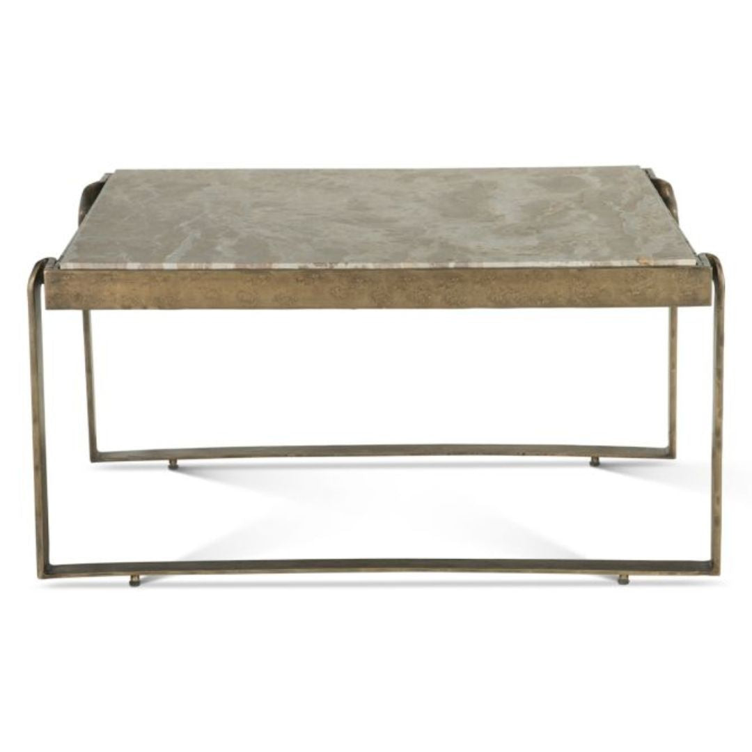 Zanadu Brass Marble Top Coffee Table