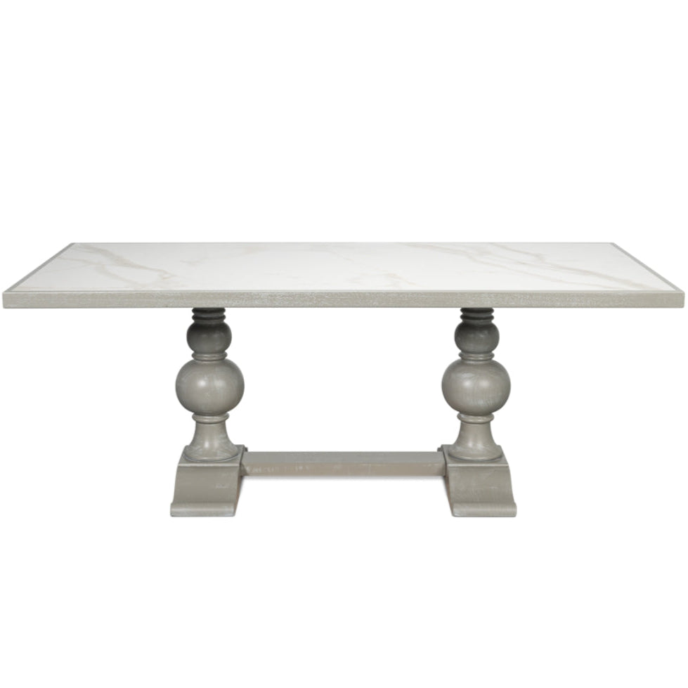 Marbleized Porcelain Top Dining Table