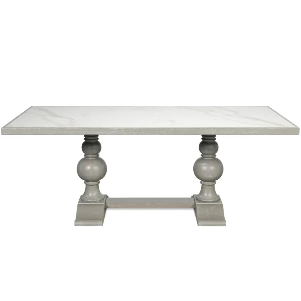 Marbleized Porcelain Top Dining Table