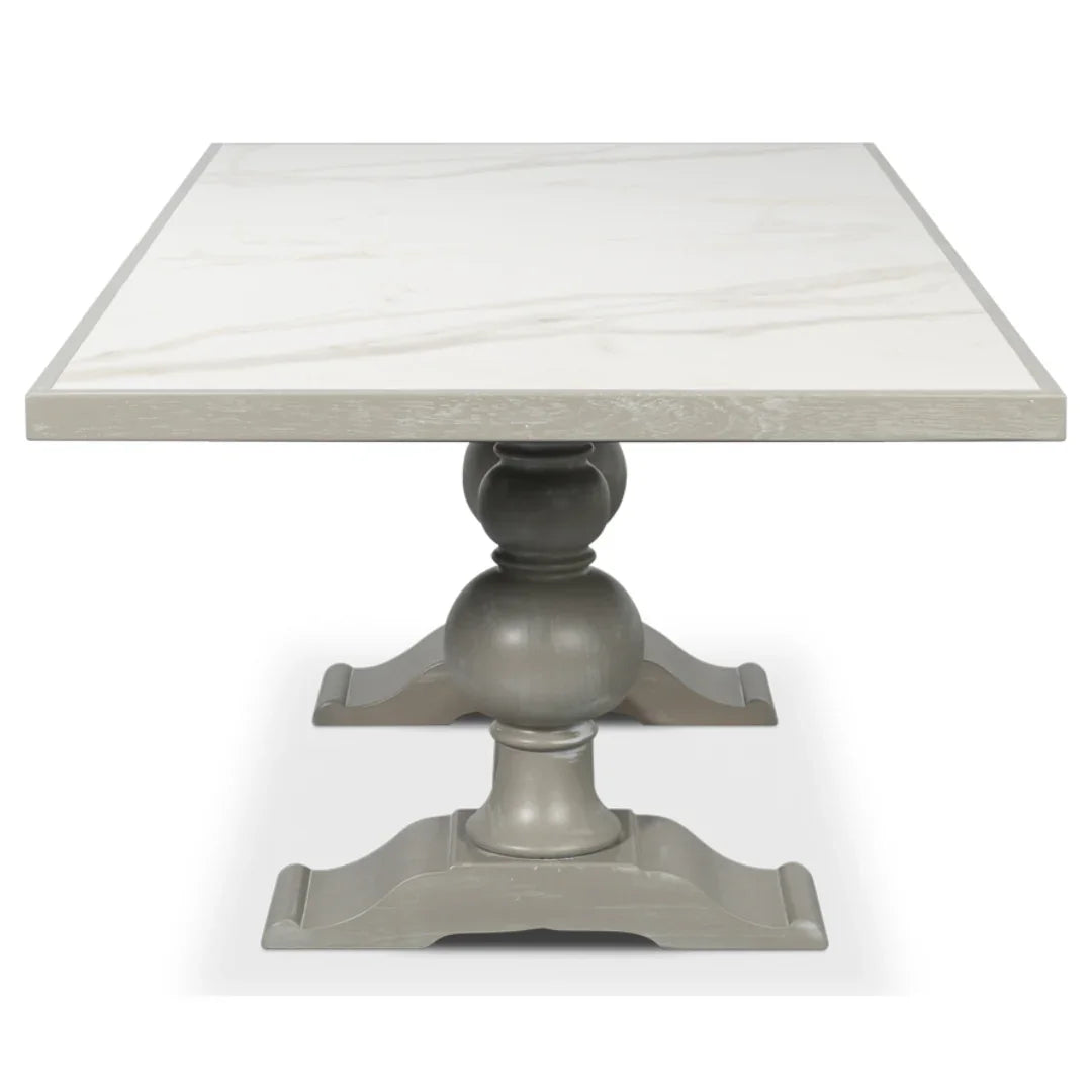 Marbleized Porcelain Top Dining Table