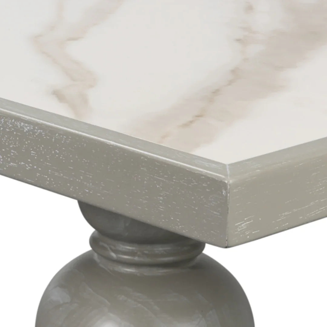 Marbleized Porcelain Top Dining Table
