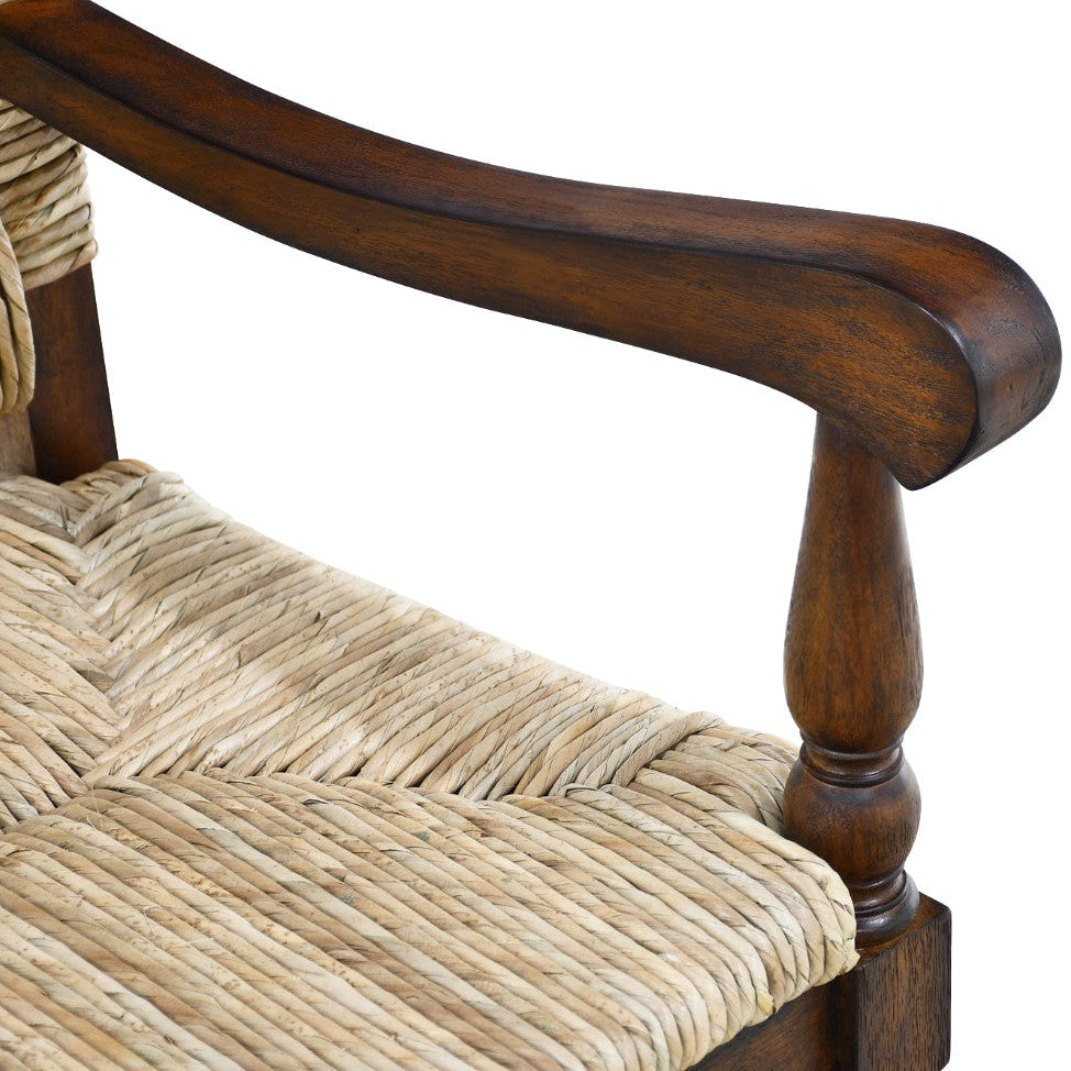 Marceau Woven Mango Wood Dining Arm Chair