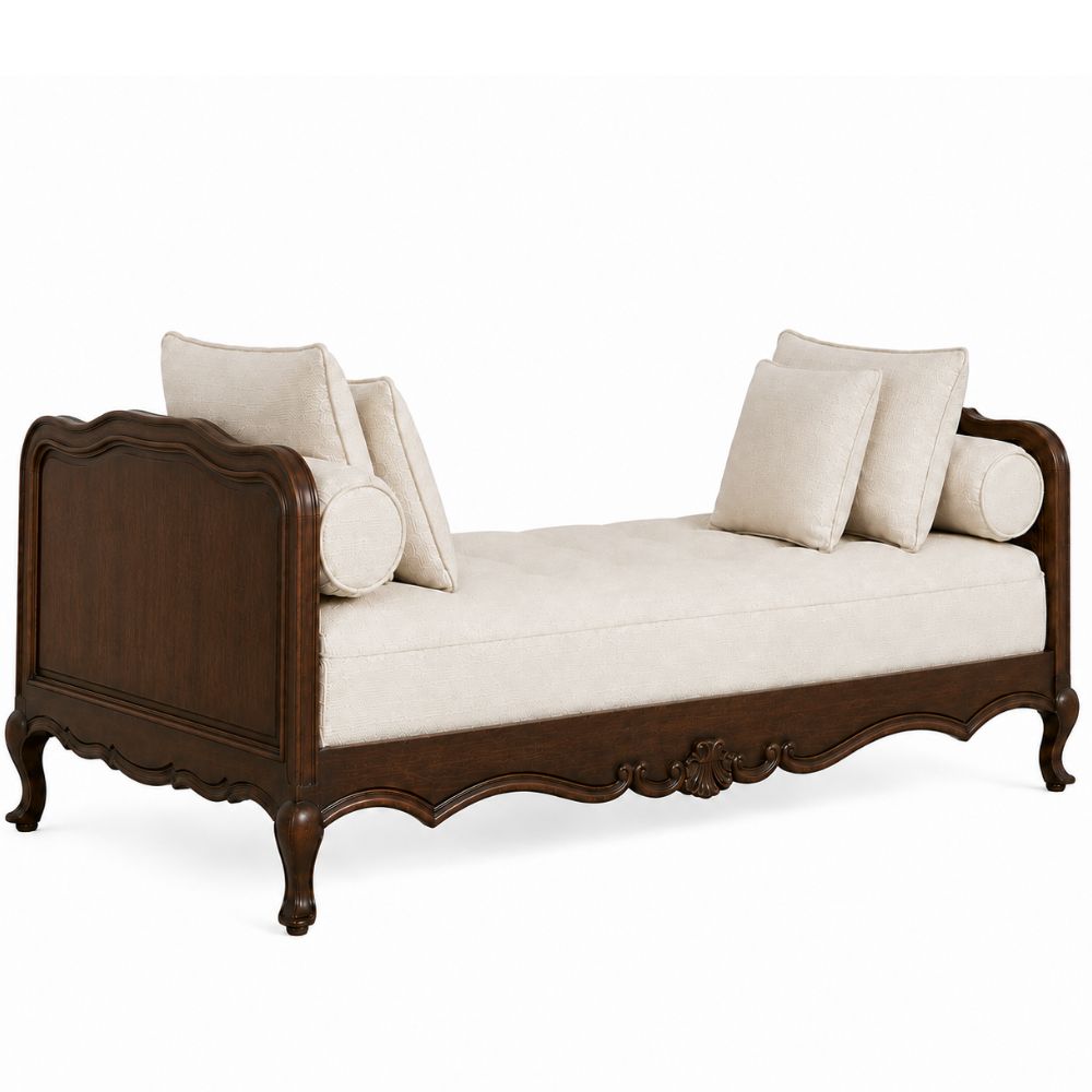 Marquise Ornately Carved French Daybed