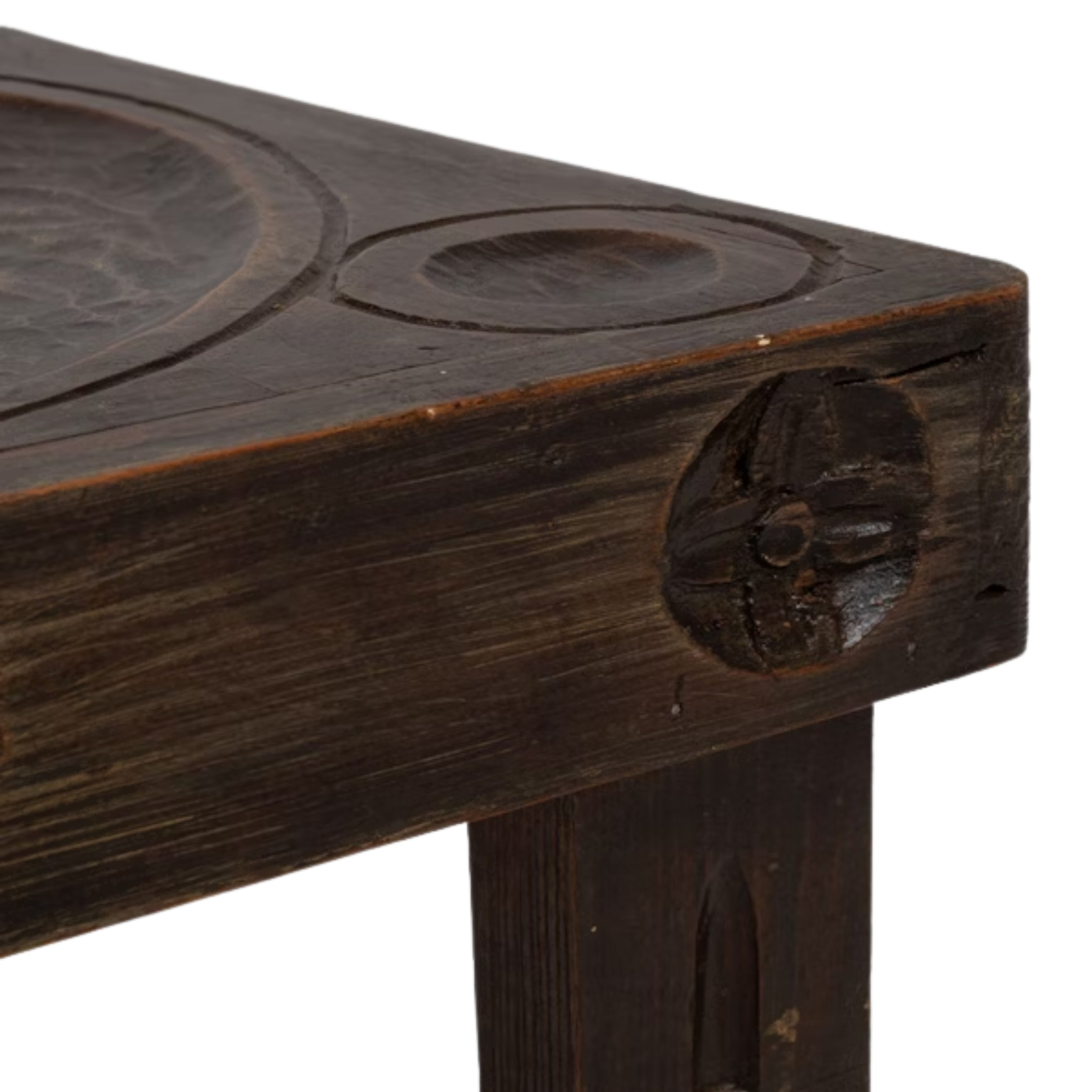 Medieval-Style Carved High-Back Throne