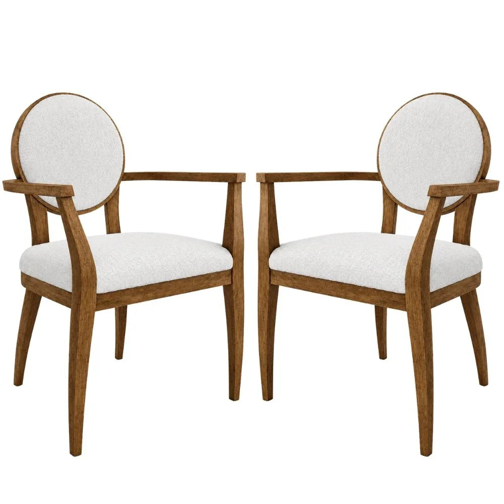 Mid Century Modern Round Back Dining Armchair