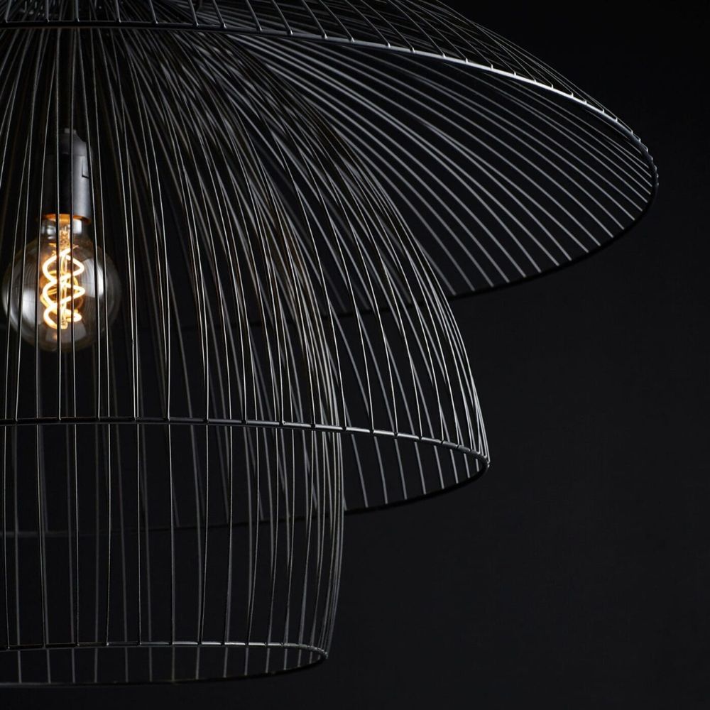 Midnight Canopy Tiered Iron Chandelier