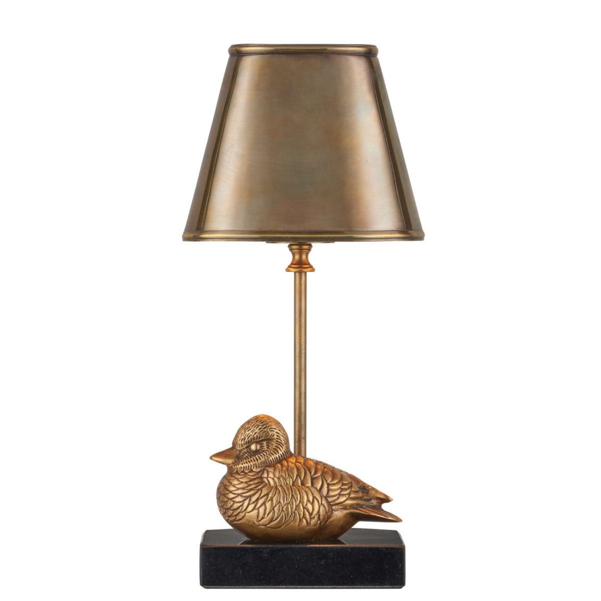 Migratory Duck Cordless Brass Table Lamp