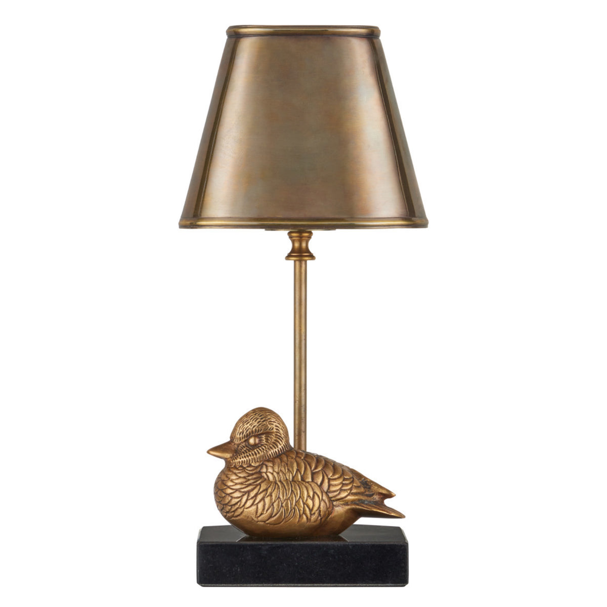Migratory Duck Cordless Brass Table Lamp