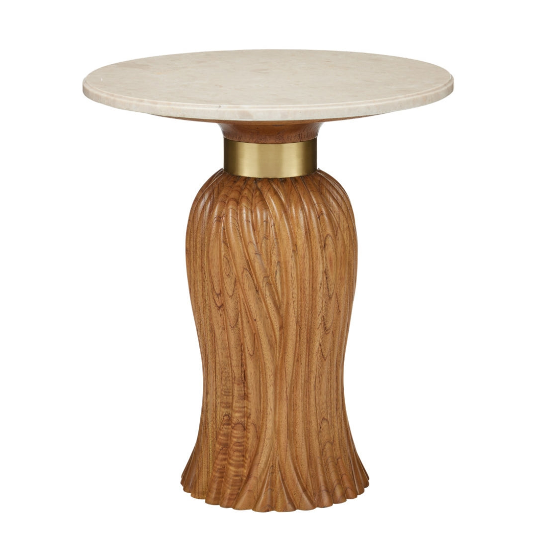Sculptural Marble Accent Table