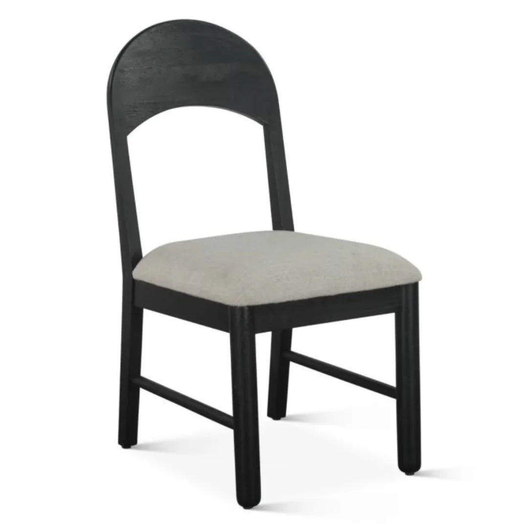 Modern Black Round Back Dining Chair