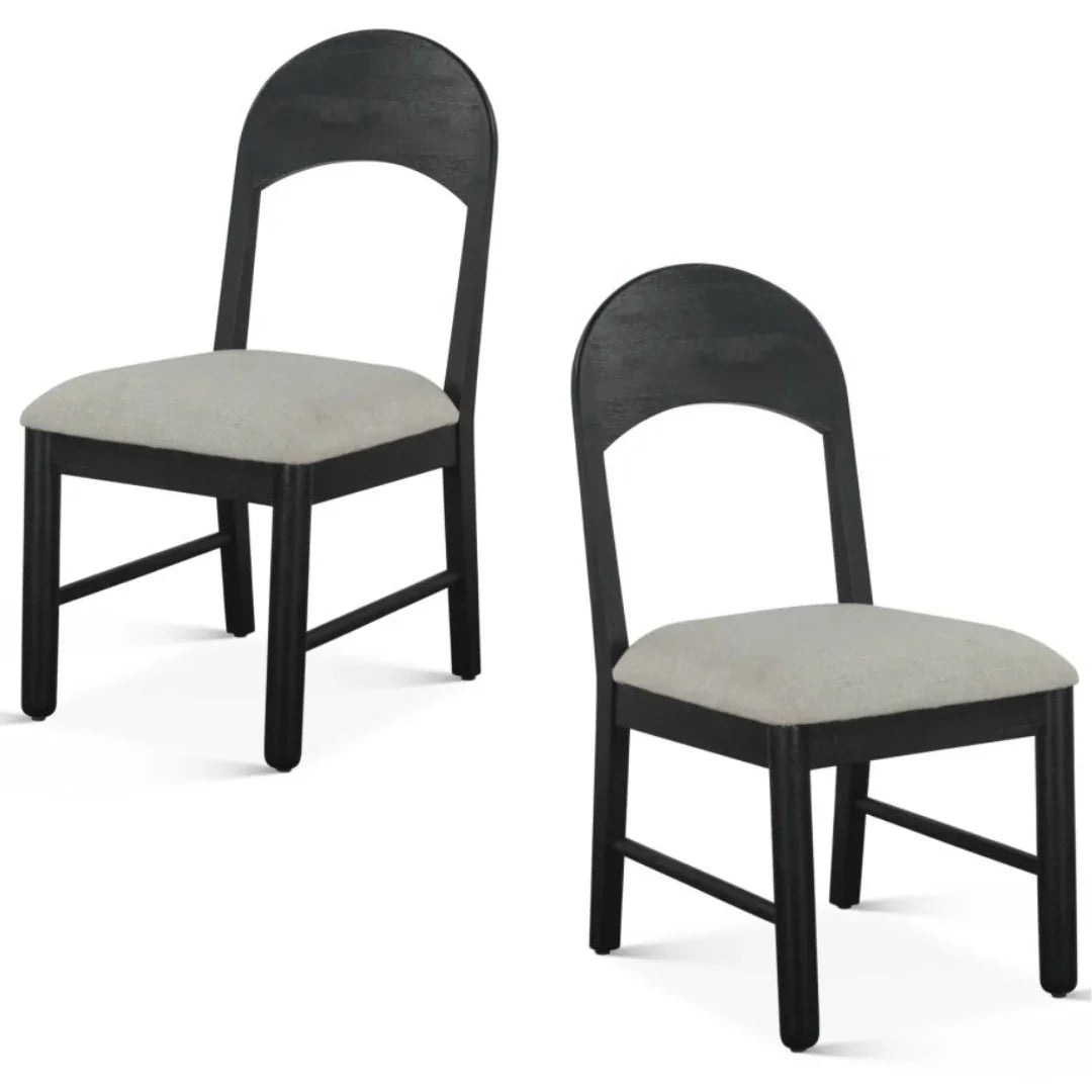 Modern Black Round Back Dining Chair