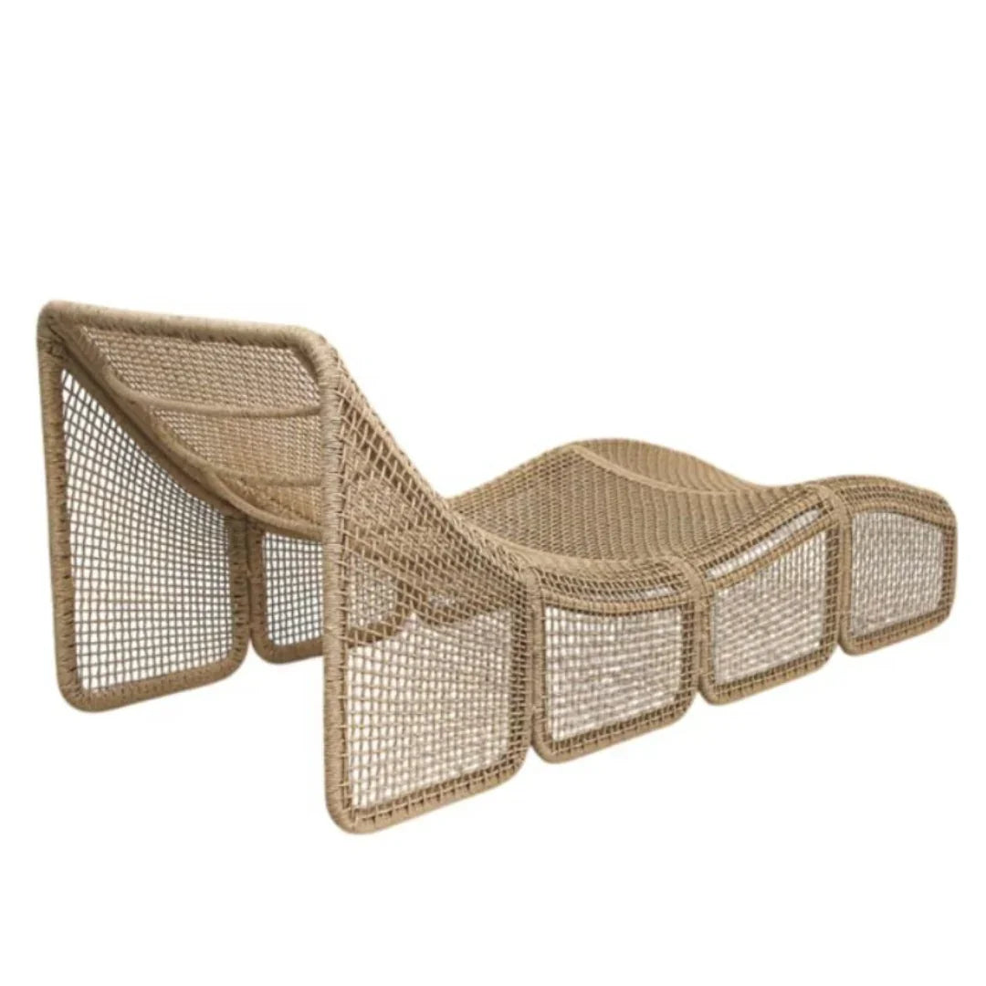 Modern Outdoor Woven Lounger