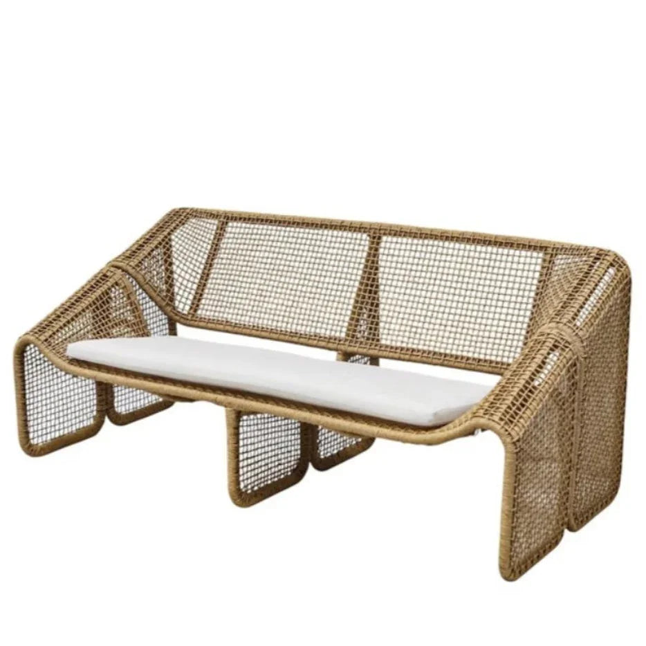 Modern Outdoor Woven Love Seat