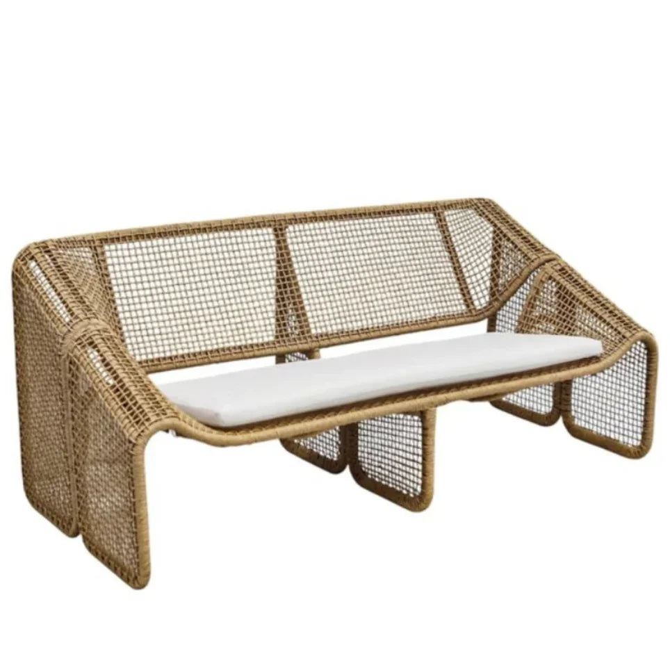 Modern Outdoor Woven Love Seat