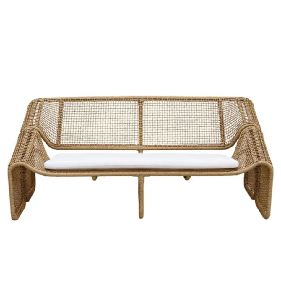 Modern Outdoor Woven Love Seat