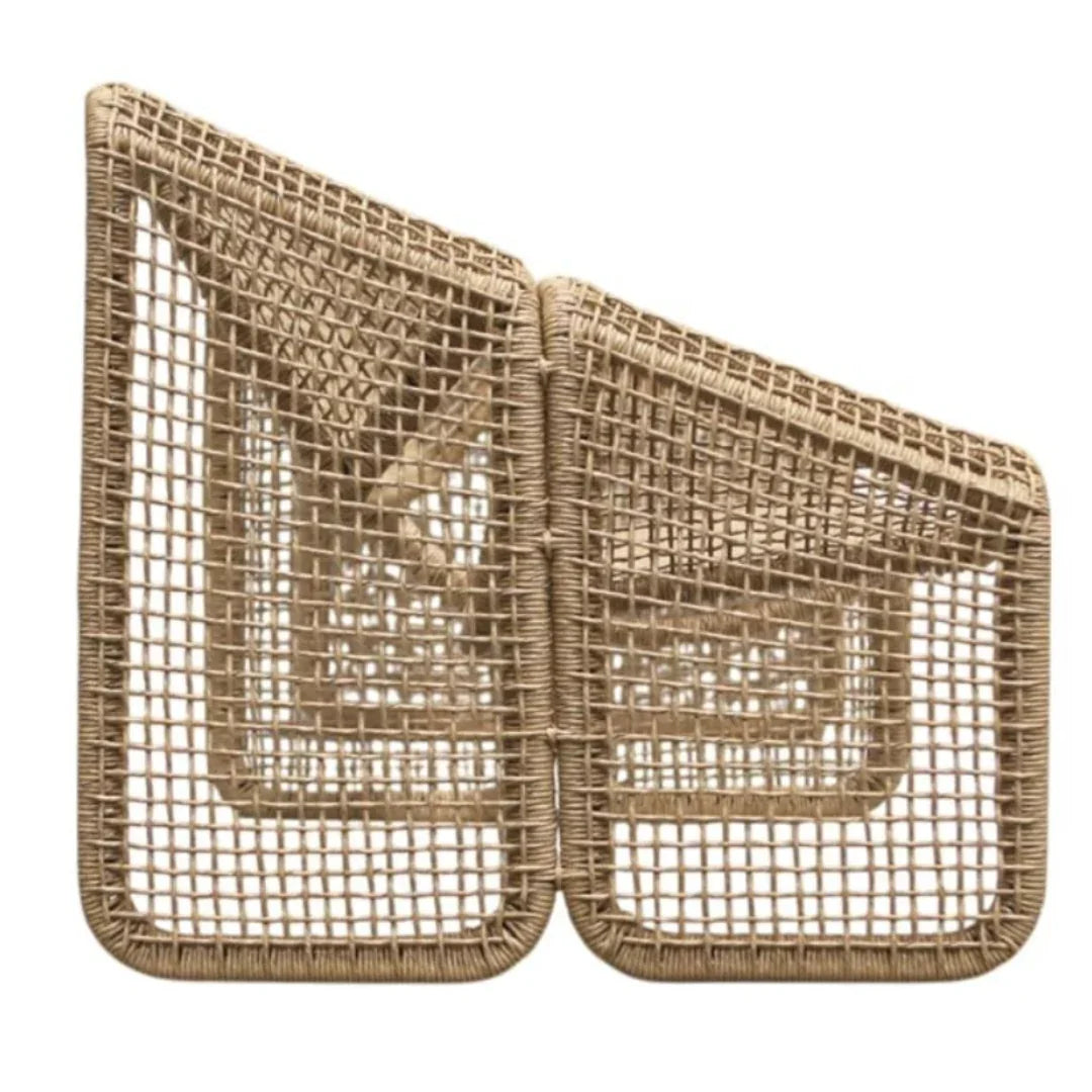 Modern Outdoor Woven Love Seat