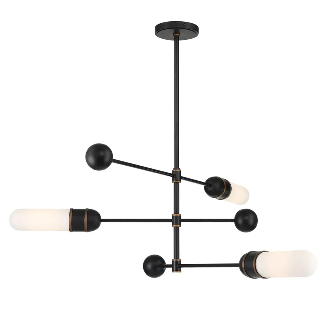 Modern Two-Tone Capsule Chandelier