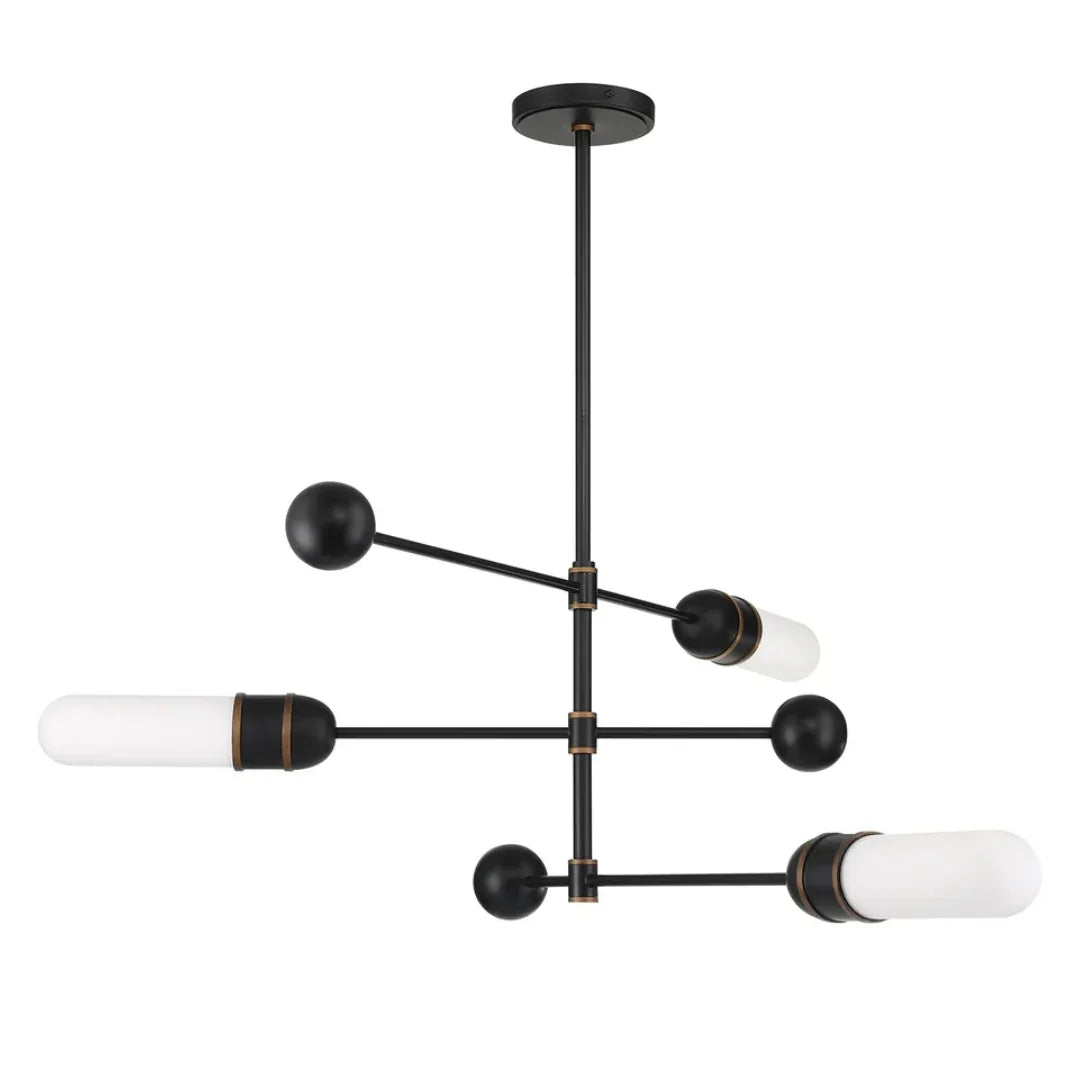 Modern Two-Tone Capsule Chandelier