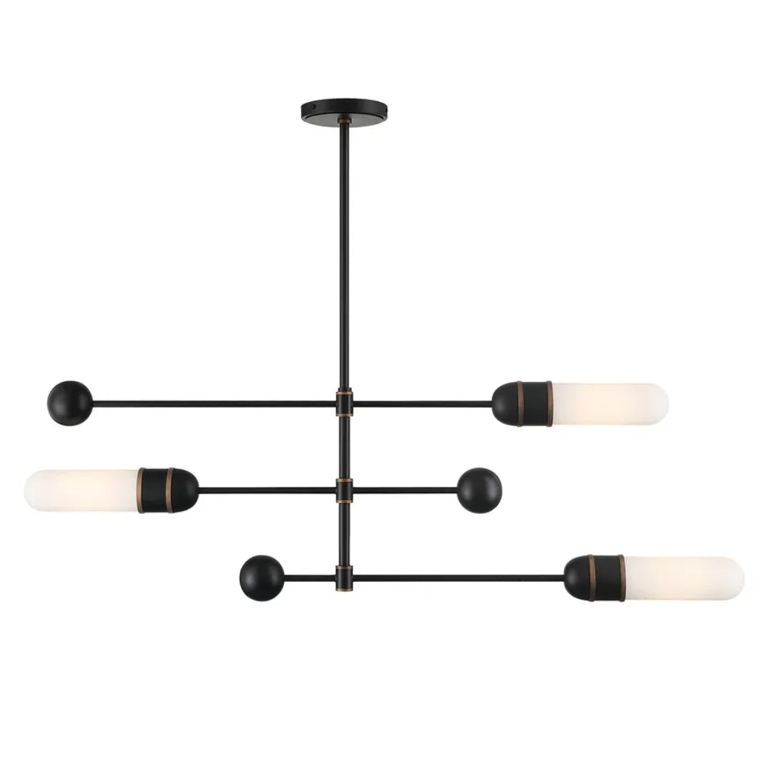 Modern Two-Tone Capsule Chandelier
