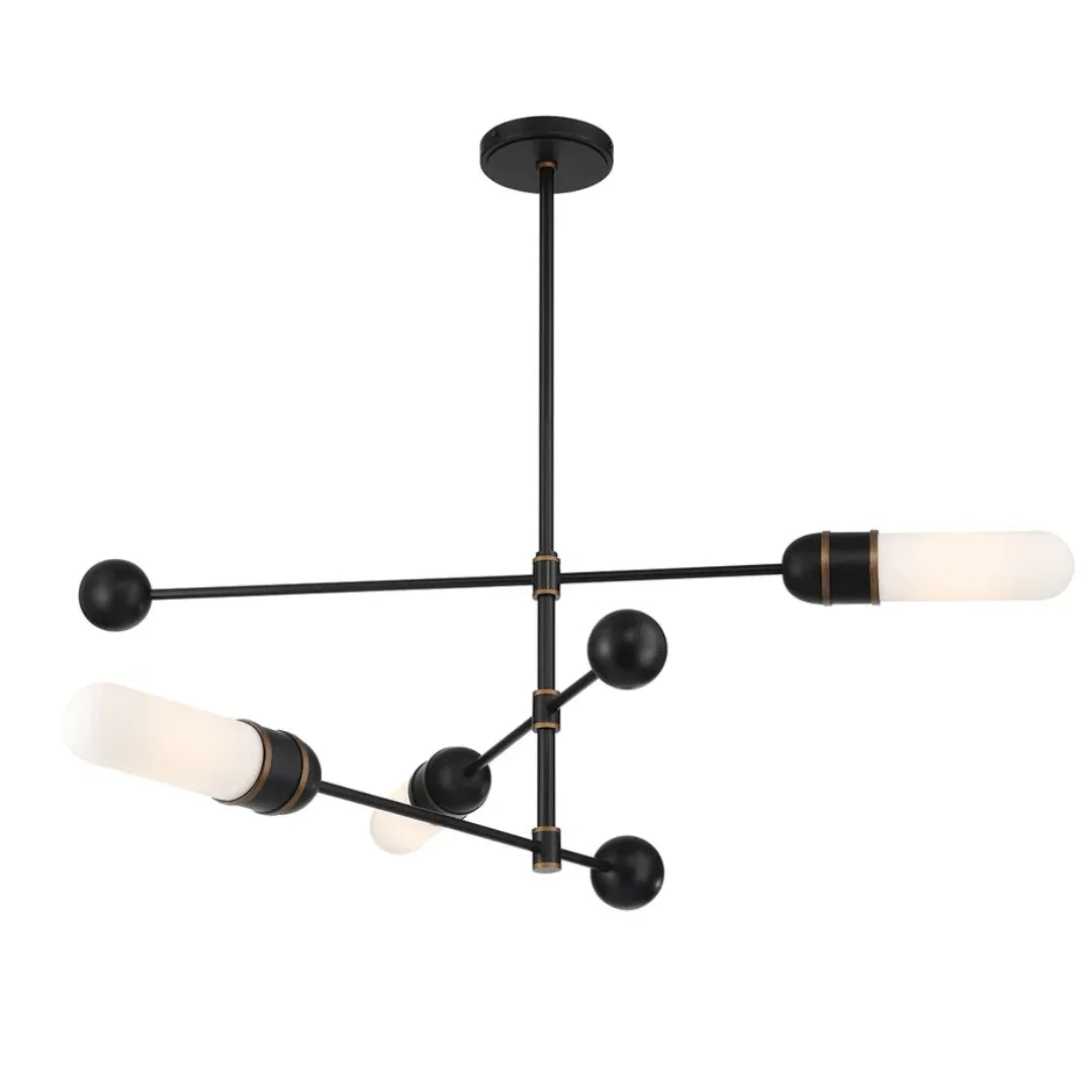 Modern Two-Tone Capsule Chandelier