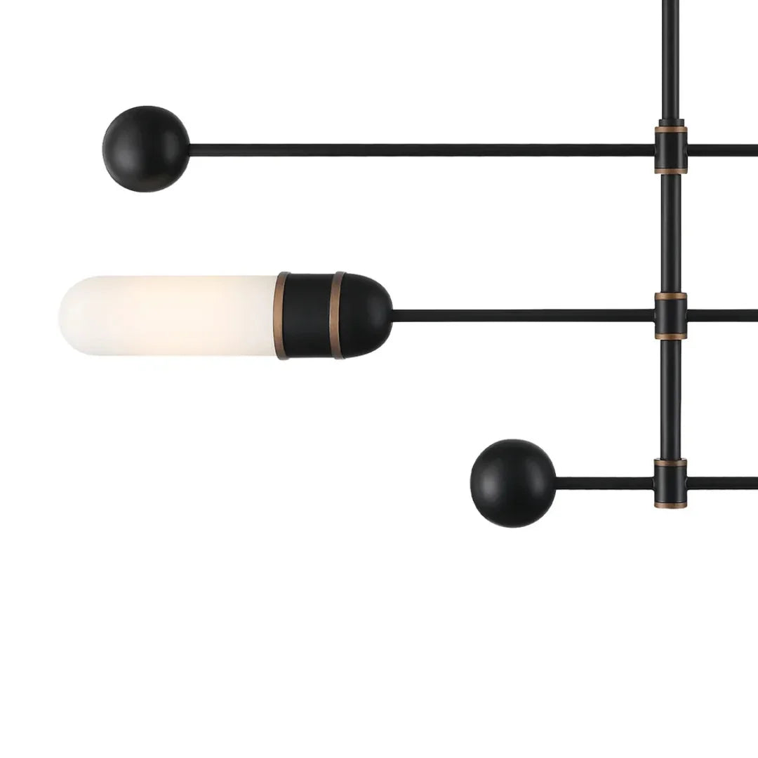 Modern Two-Tone Capsule Chandelier