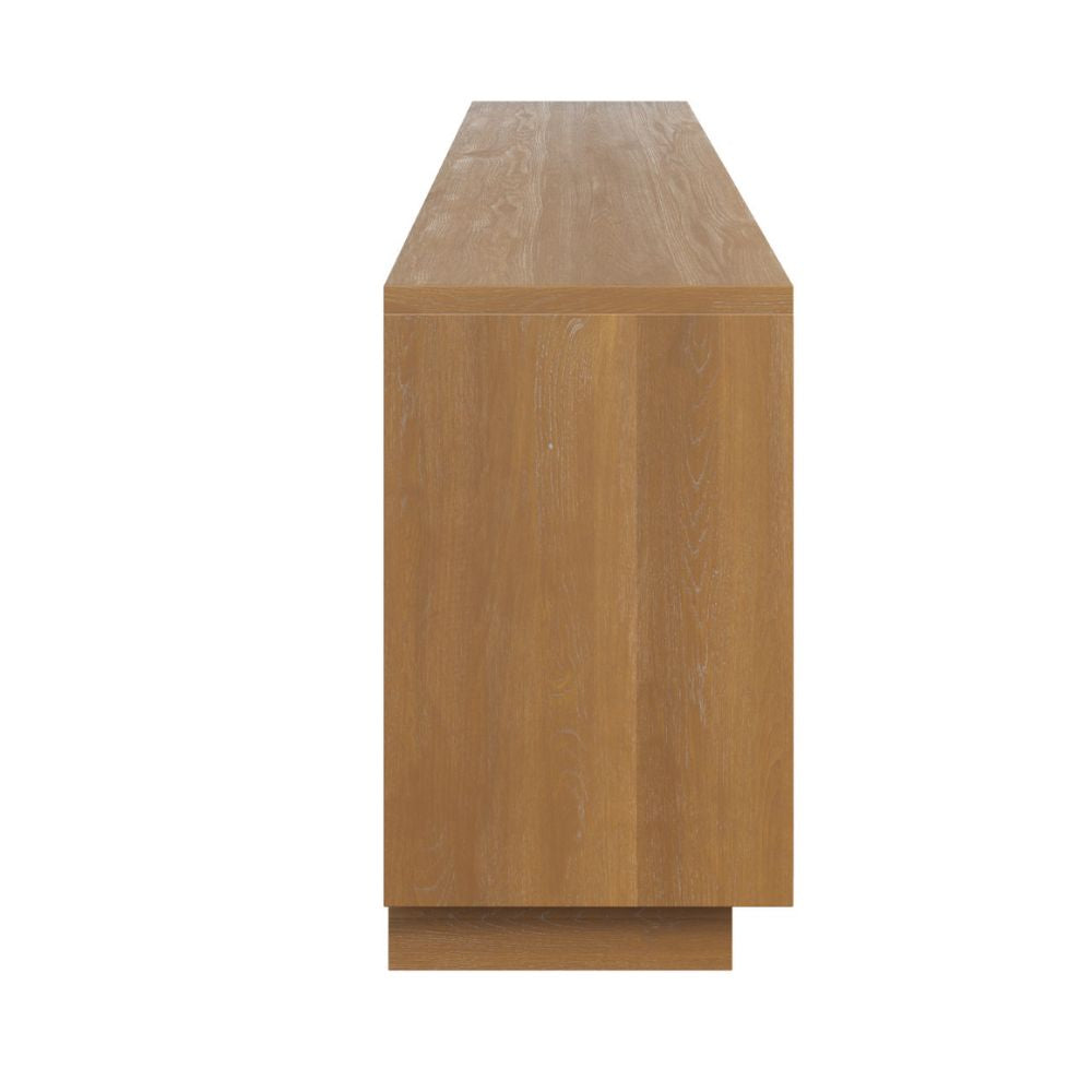 Modern Illusion Brown Wood Credenza