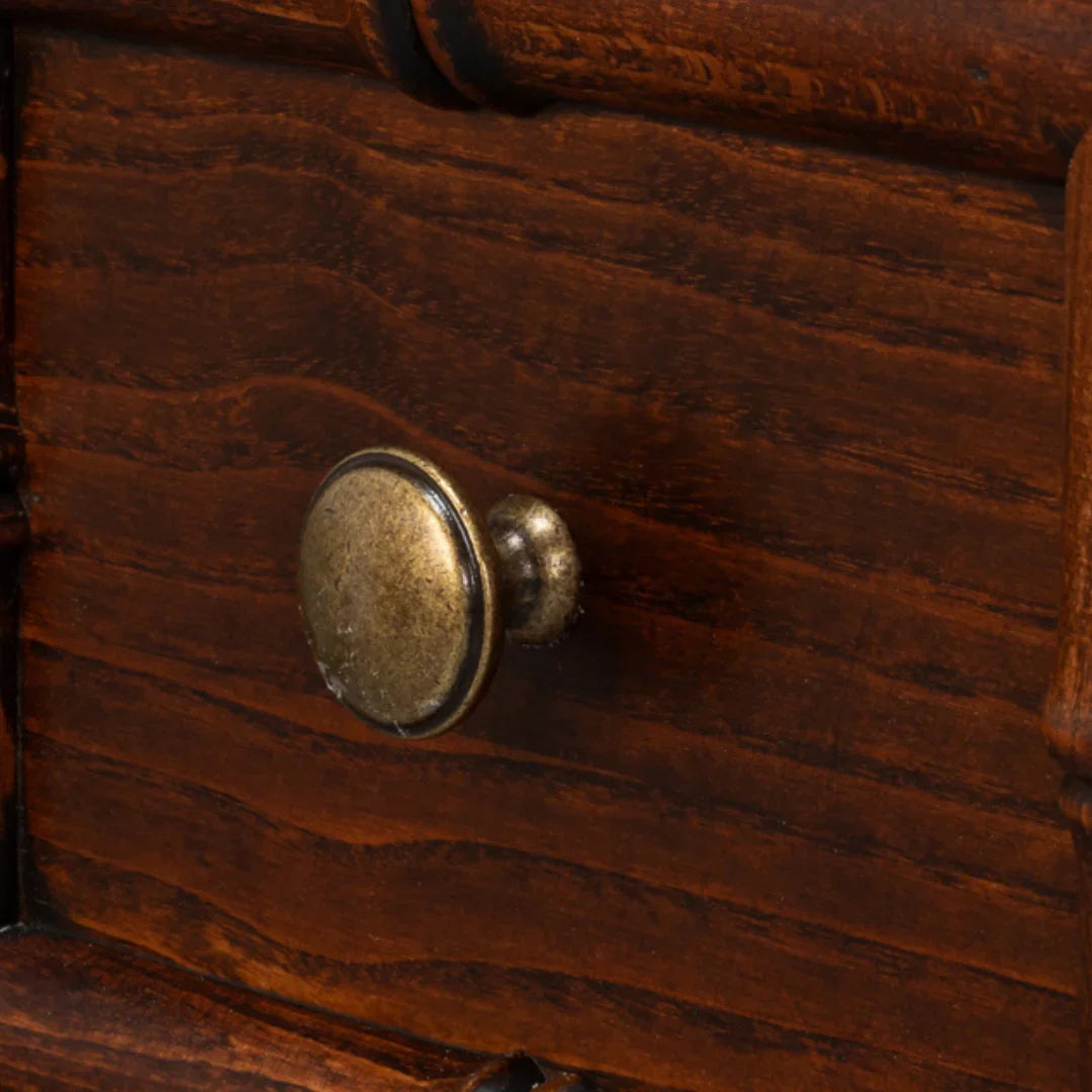 Black Porcelain Top Bamboo Commode