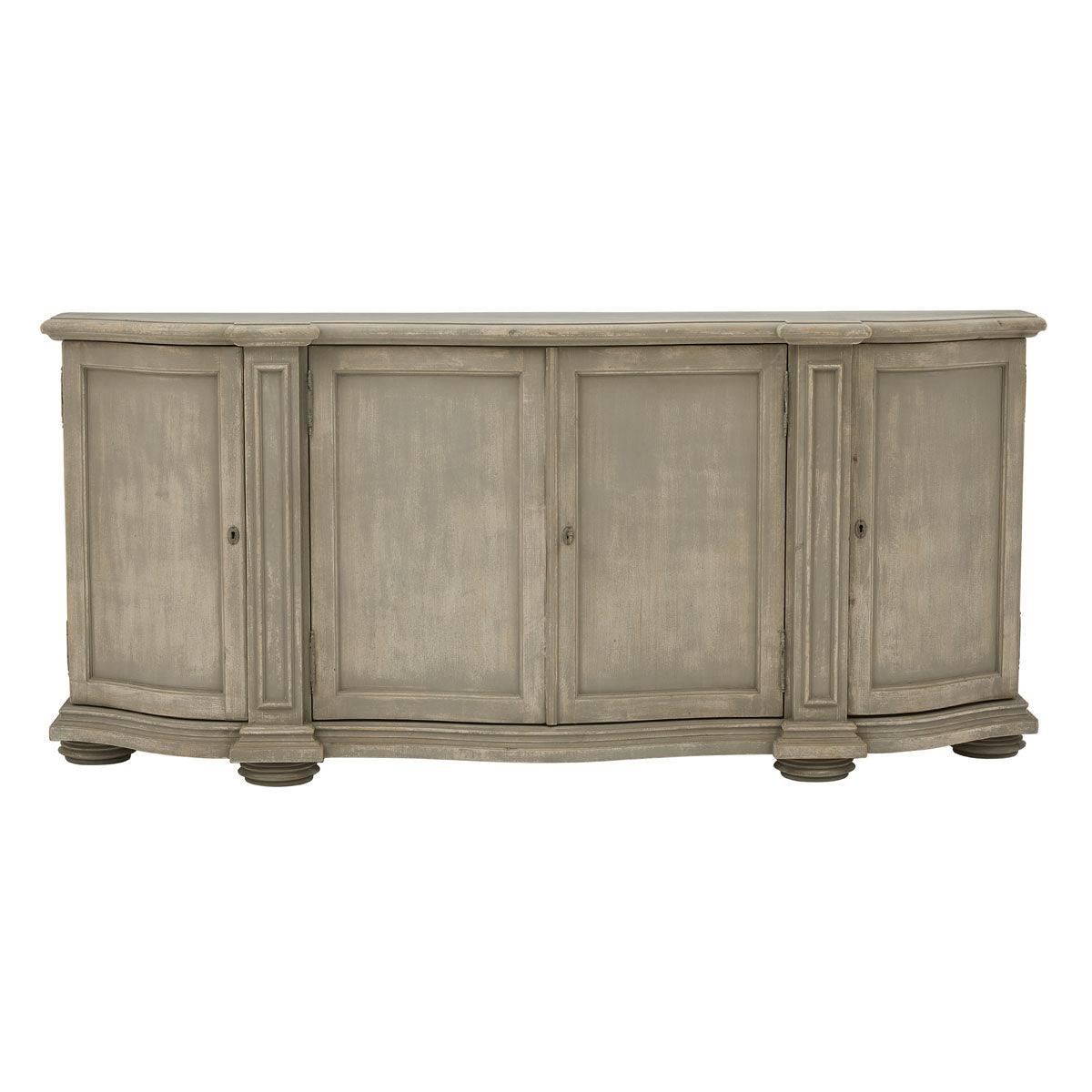 Natural Smokey Wood Demilune Sideboard
