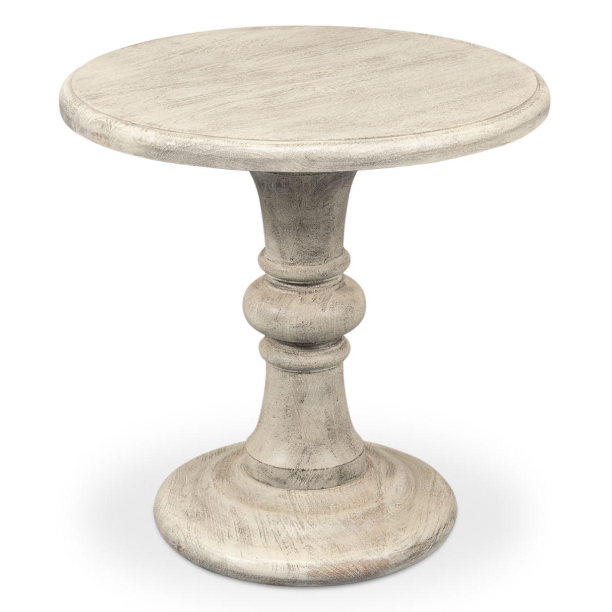 Statuesque Distressed Pedestal Table