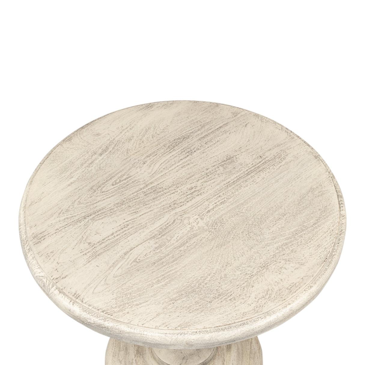 Statuesque Distressed Pedestal Table