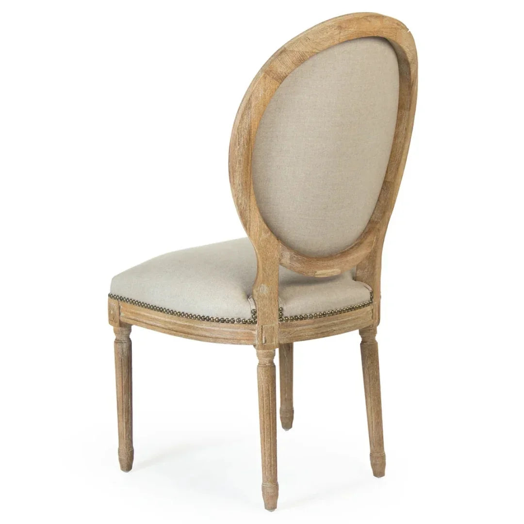 Louis Oval Back Nailhead Side Chair